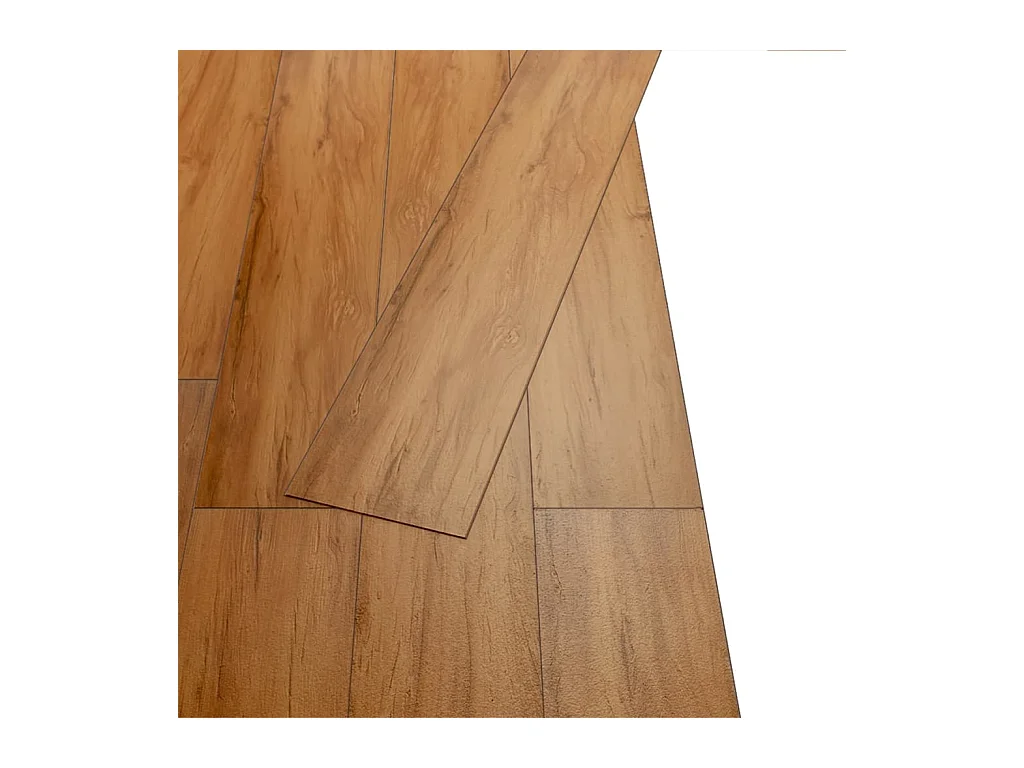 Planche de plancher PVC autoadhésif 5,02 m² 2 mm Orme naturel