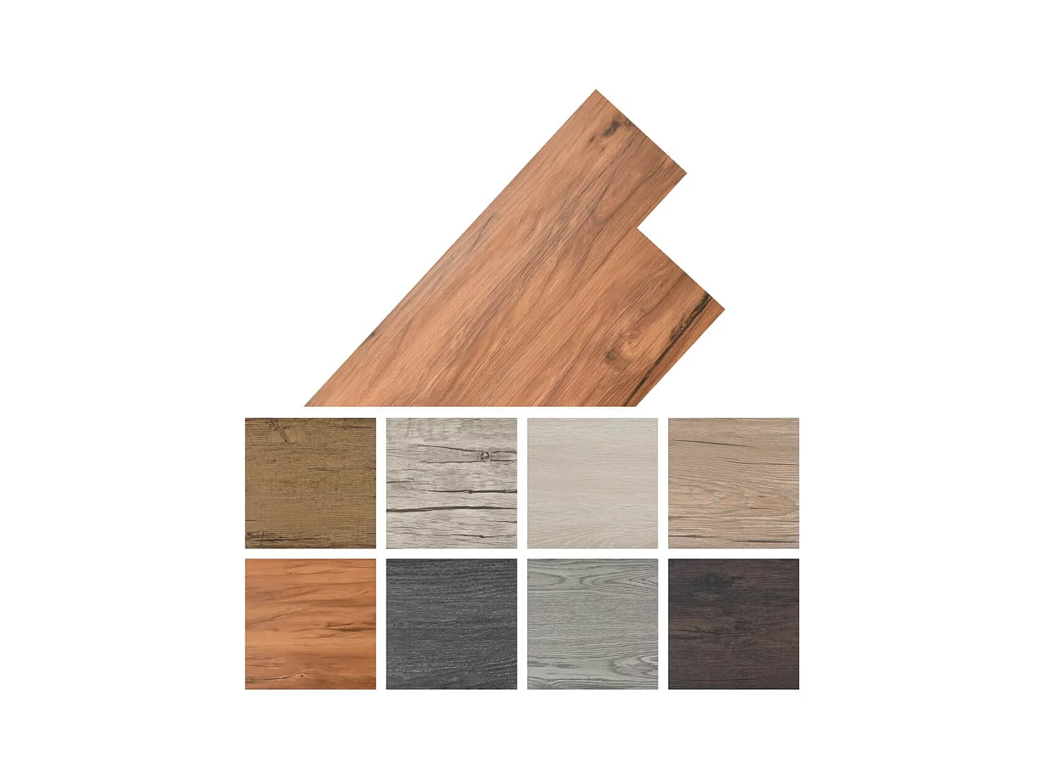 Planche de plancher PVC autoadhésif 5,02 m² 2 mm Orme naturel