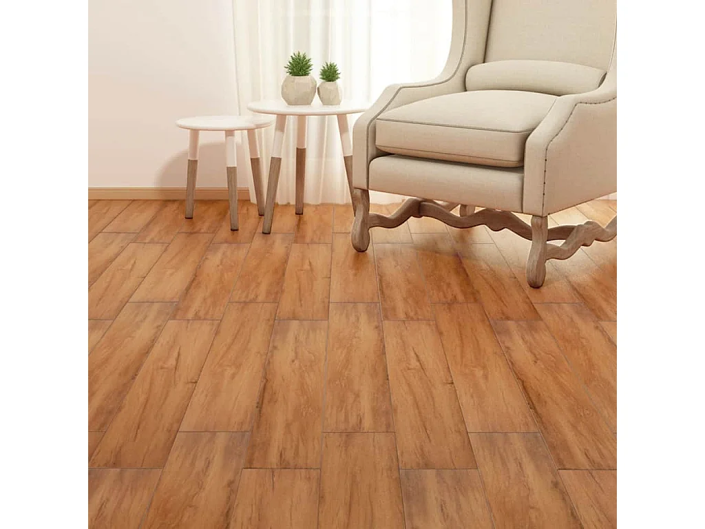 Planche de plancher PVC autoadhésif 5,02 m² 2 mm Orme naturel