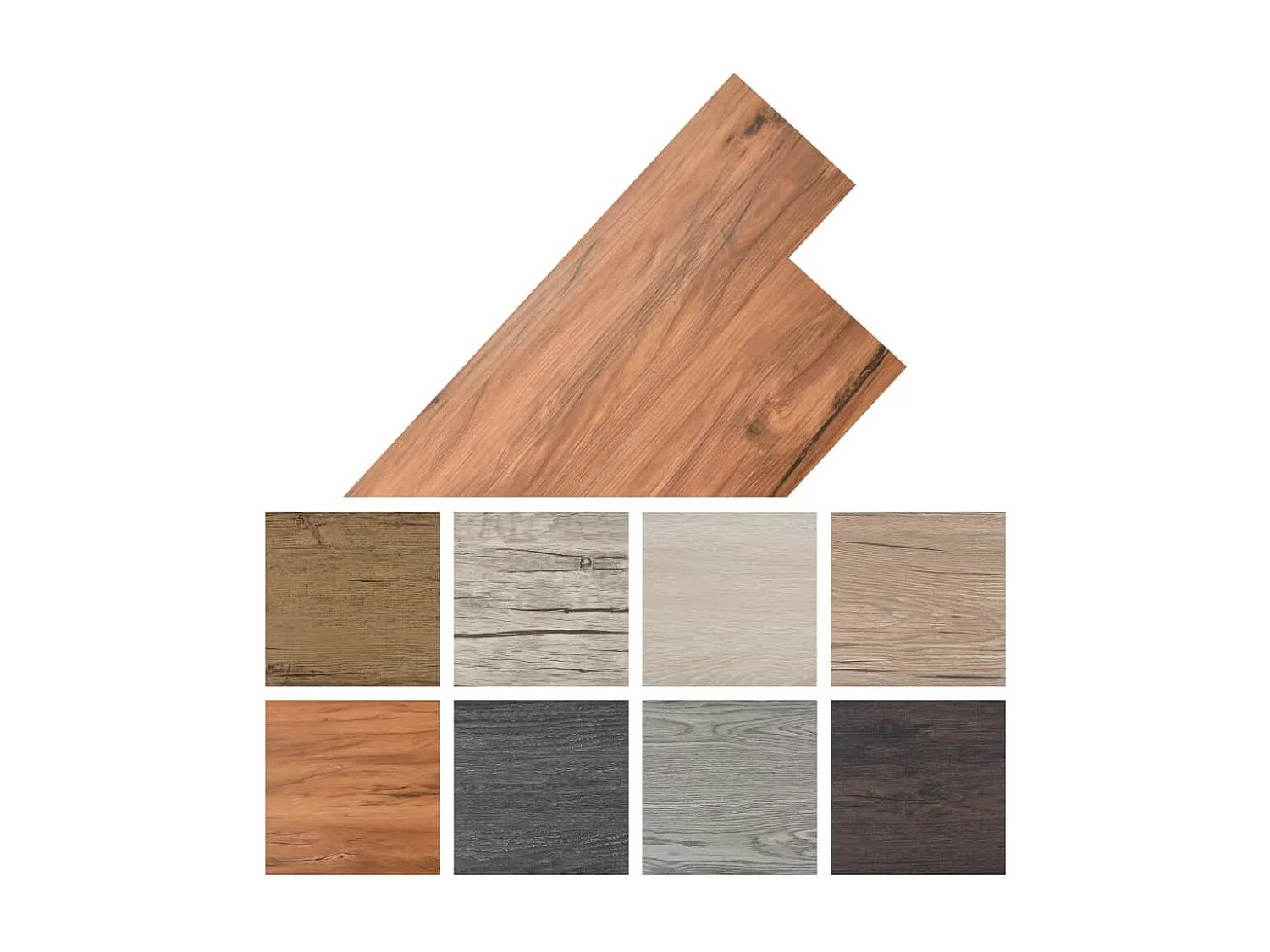 Planche de plancher PVC autoadhésif 5,02 m² 2 mm Orme naturel