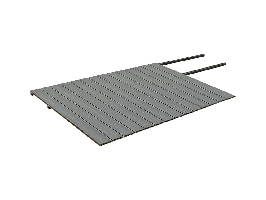 Panneaux de terrasse et accessoires WPC Marron-gris 35 m² 4 m