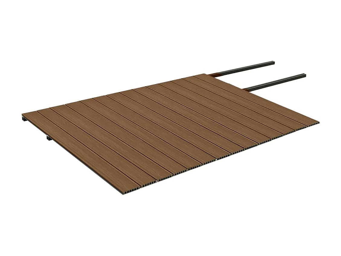 Panneaux de terrasse et accessoires WPC Marron-gris 35 m² 4 m