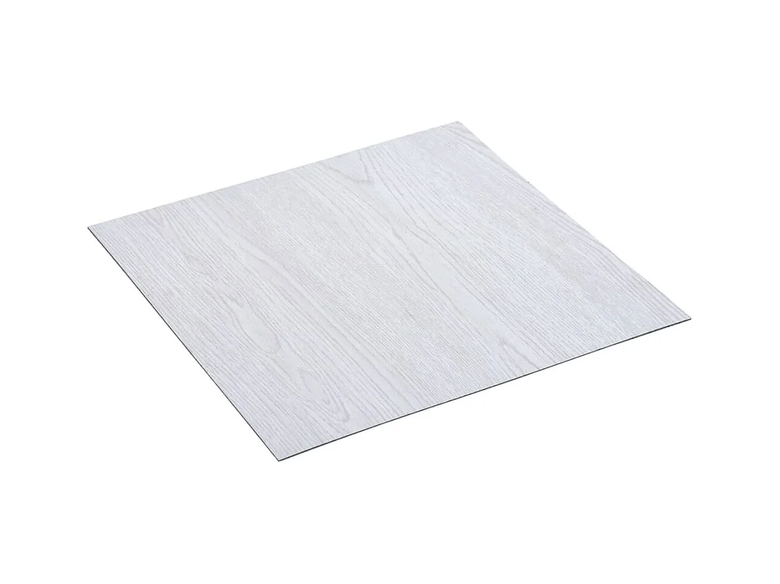 Planches de plancher autoadhésives 20 pcs PVC 1,86 m² Blanc