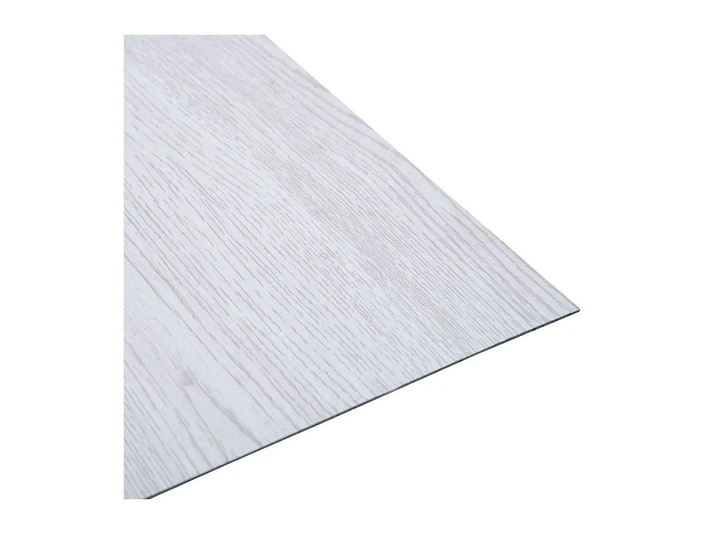 Planches de plancher autoadhésives 20 pcs PVC 1,86 m² Blanc