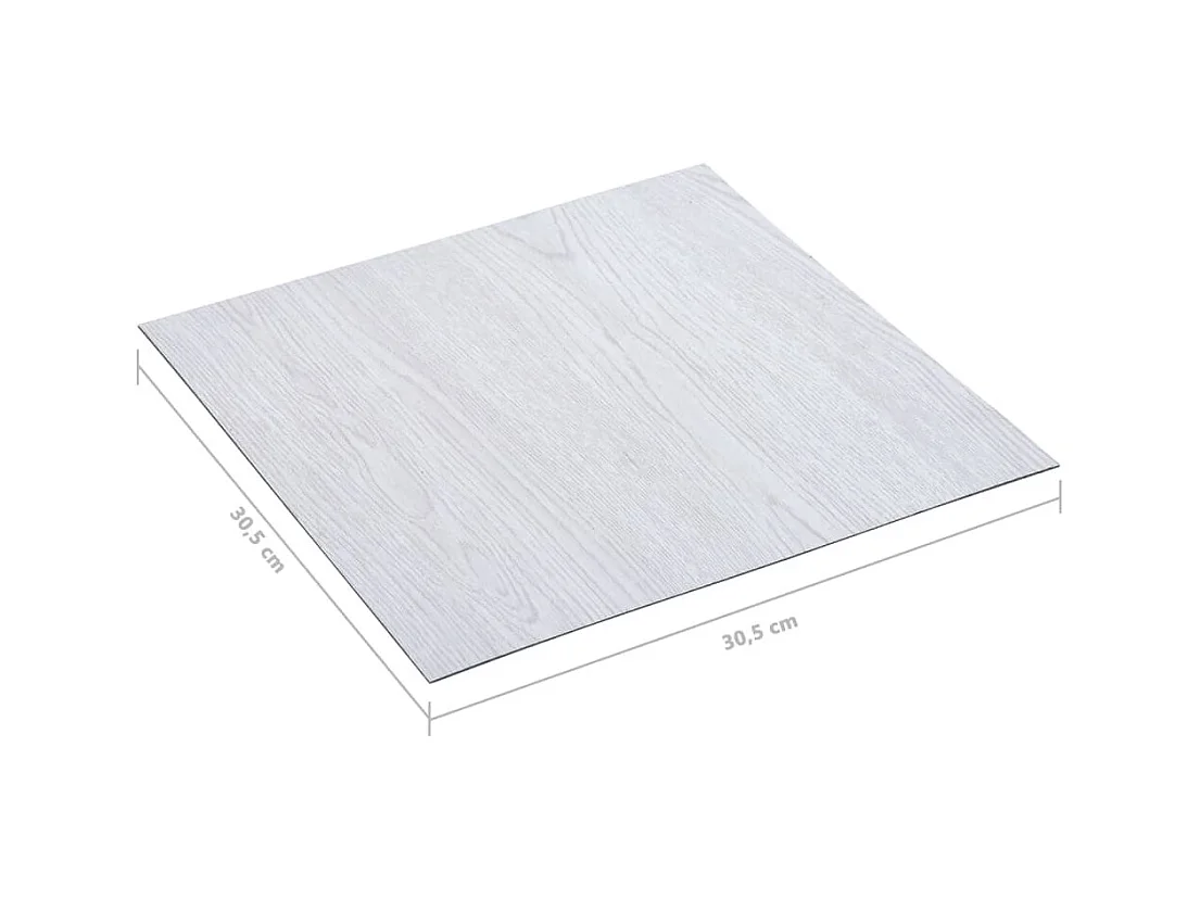 Planches de plancher autoadhésives 20 pcs PVC 1,86 m² Blanc