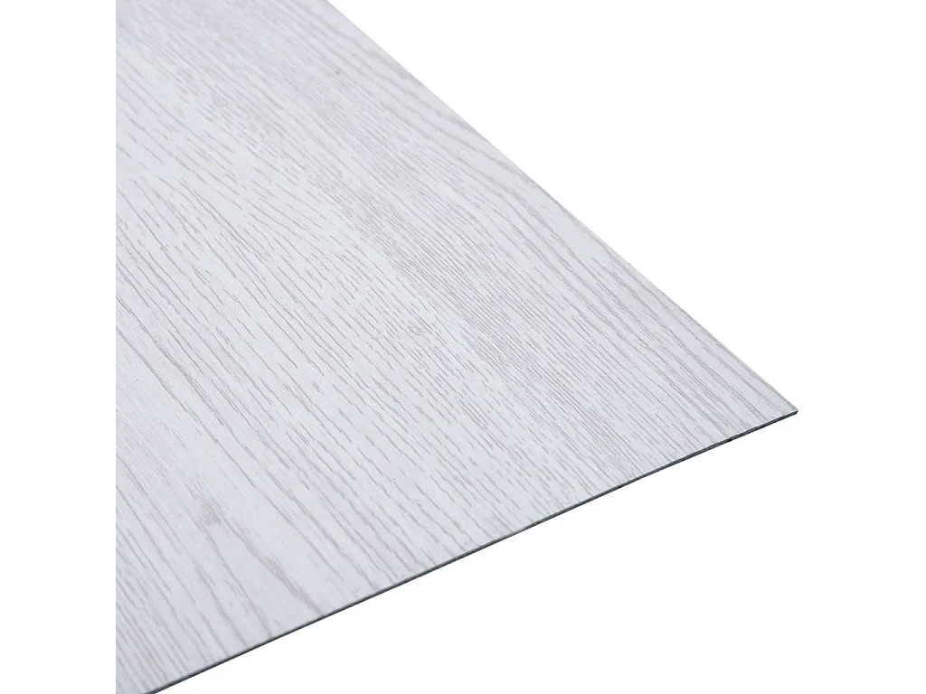 Planches de plancher autoadhésives 20 pcs PVC 1,86 m² Blanc