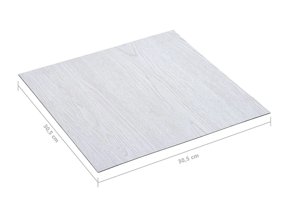 Planches de plancher autoadhésives 20 pcs PVC 1,86 m² Blanc