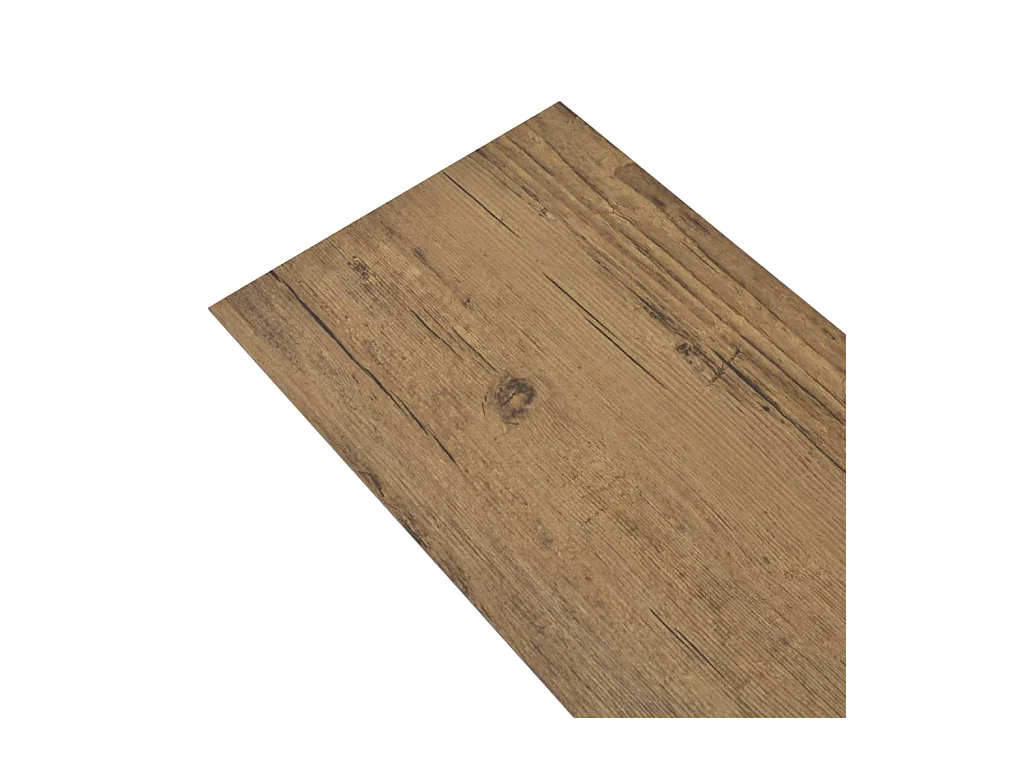 Planche de plancher PVC 5,26 m² 2 mm Marron noyer