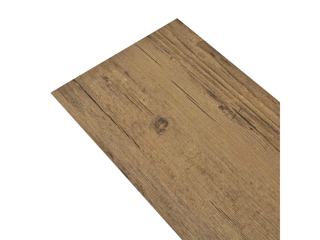 Planche de plancher PVC 5,26 m² 2 mm Marron noyer
