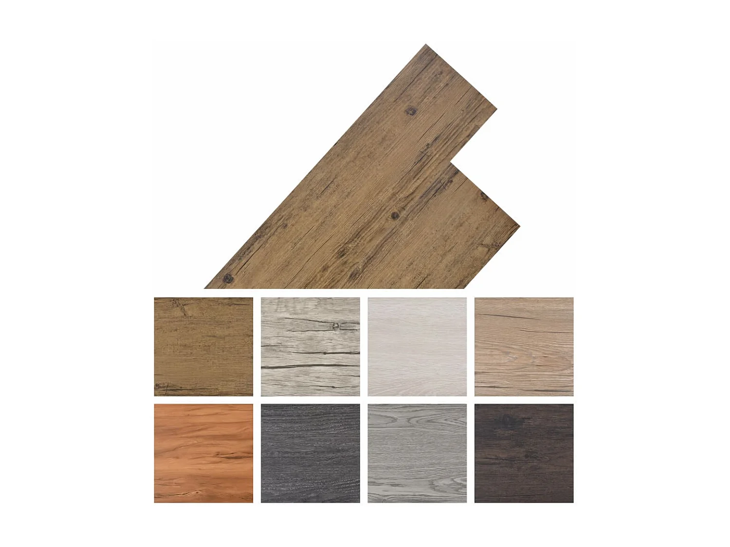 Planche de plancher PVC 5,26 m² 2 mm Marron noyer