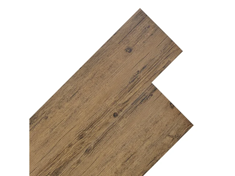 Planche de plancher PVC 5,26 m² 2 mm Marron noyer