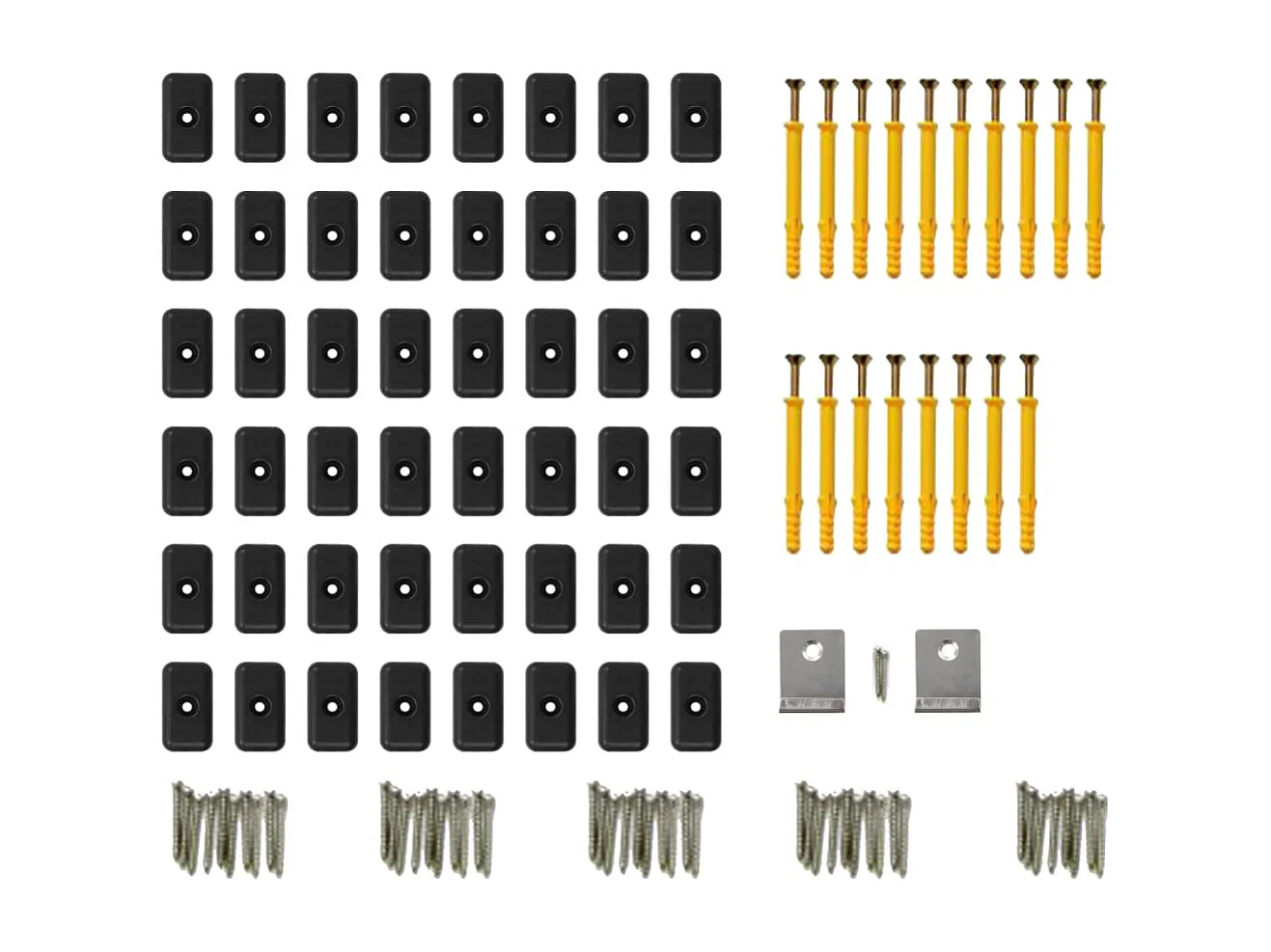 Panneaux de terrasse avec accessoires WPC 16 m² 2,2 m Marron
