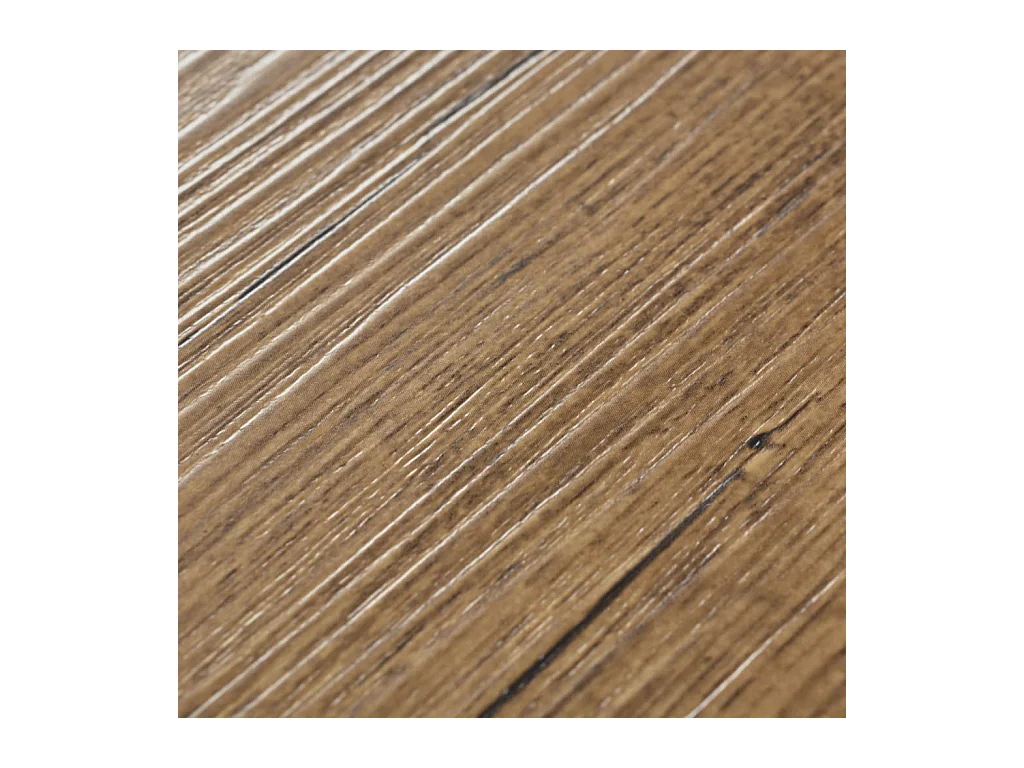 Planche de plancher PVC autoadhésif 5,02 m² 2 mm Marron noyer
