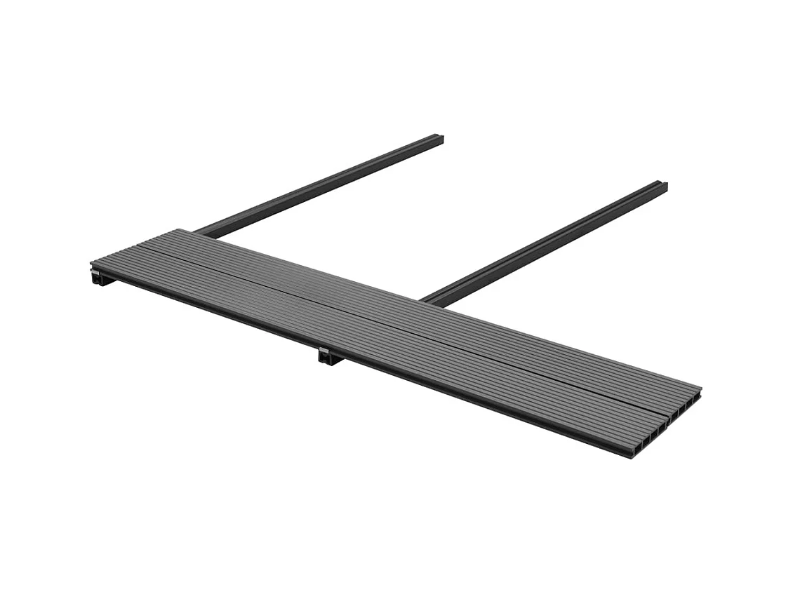 Panneaux de terrasse avec accessoires WPC 26 m² 2,2 m Gris