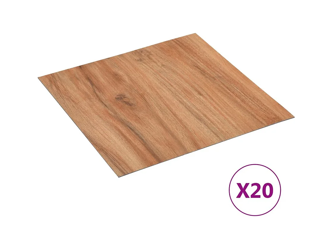 Planches de plancher autoadhésives 20 pcs PVC 1,86m² Bois clair