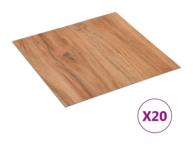 Planches de plancher autoadhésives 20 pcs PVC 1,86m² Bois clair