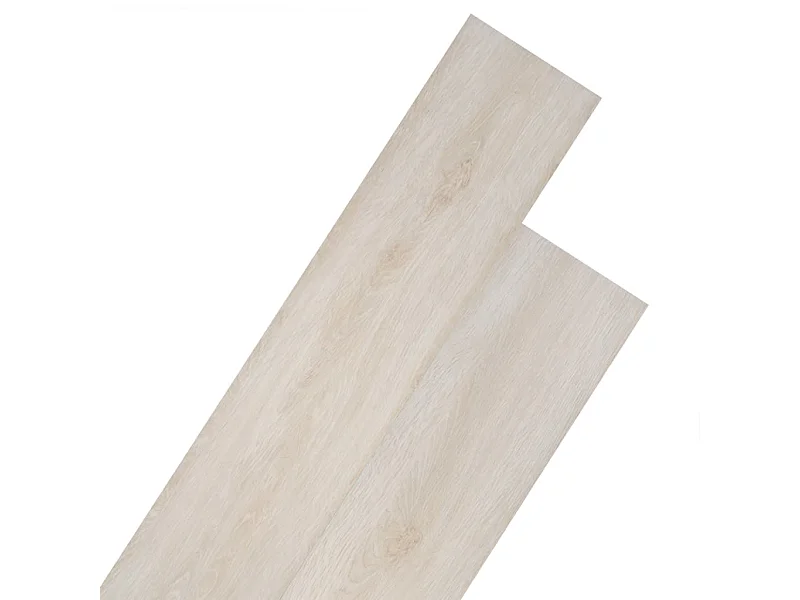 Planche de plancher PVC autoadhésif 5,02 m² 2 mm Blanc chêne