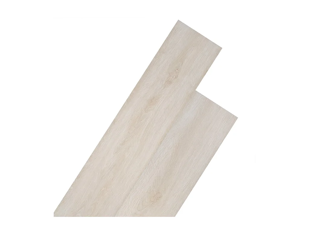 Planche de plancher PVC autoadhésif 5,02 m² 2 mm Blanc chêne
