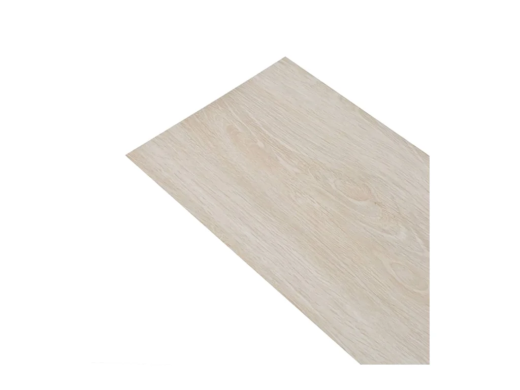 Planche de plancher PVC autoadhésif 5,02 m² 2 mm Blanc chêne