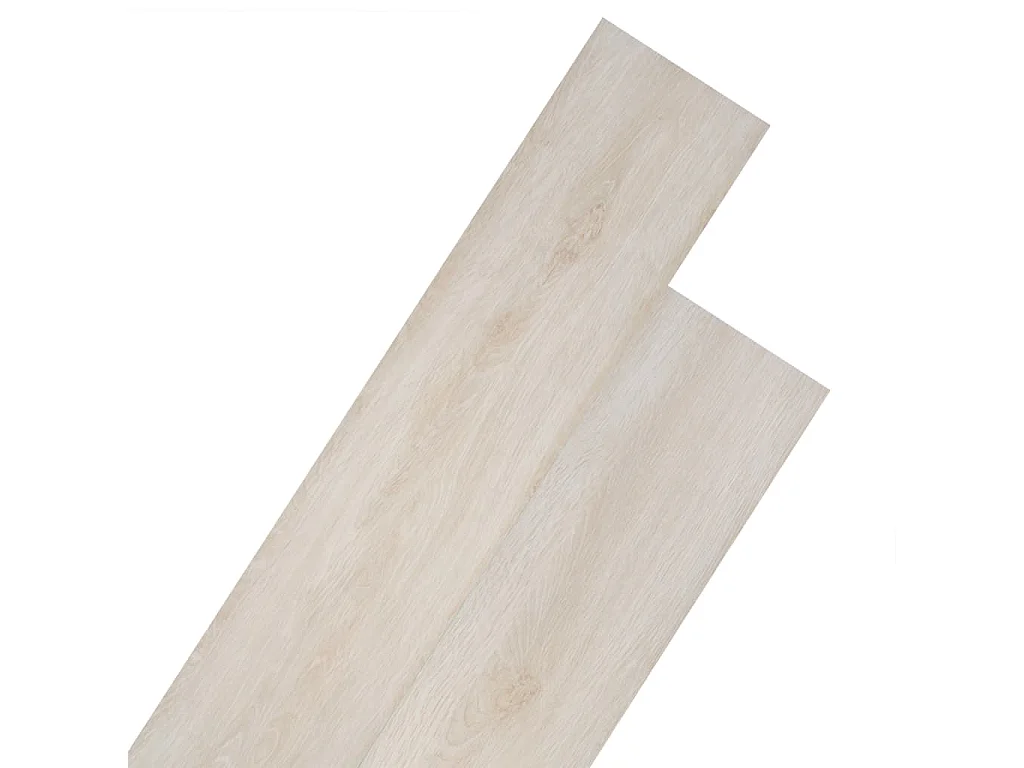 Planche de plancher PVC autoadhésif 5,02 m² 2 mm Blanc chêne