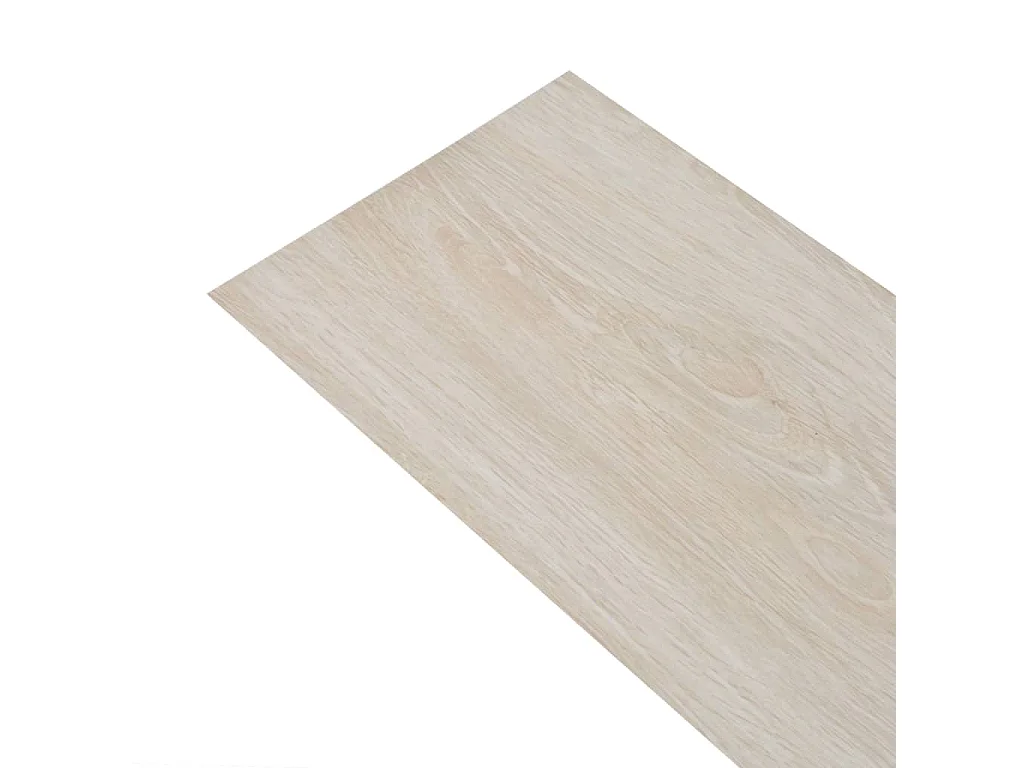Planche de plancher PVC autoadhésif 5,02 m² 2 mm Blanc chêne