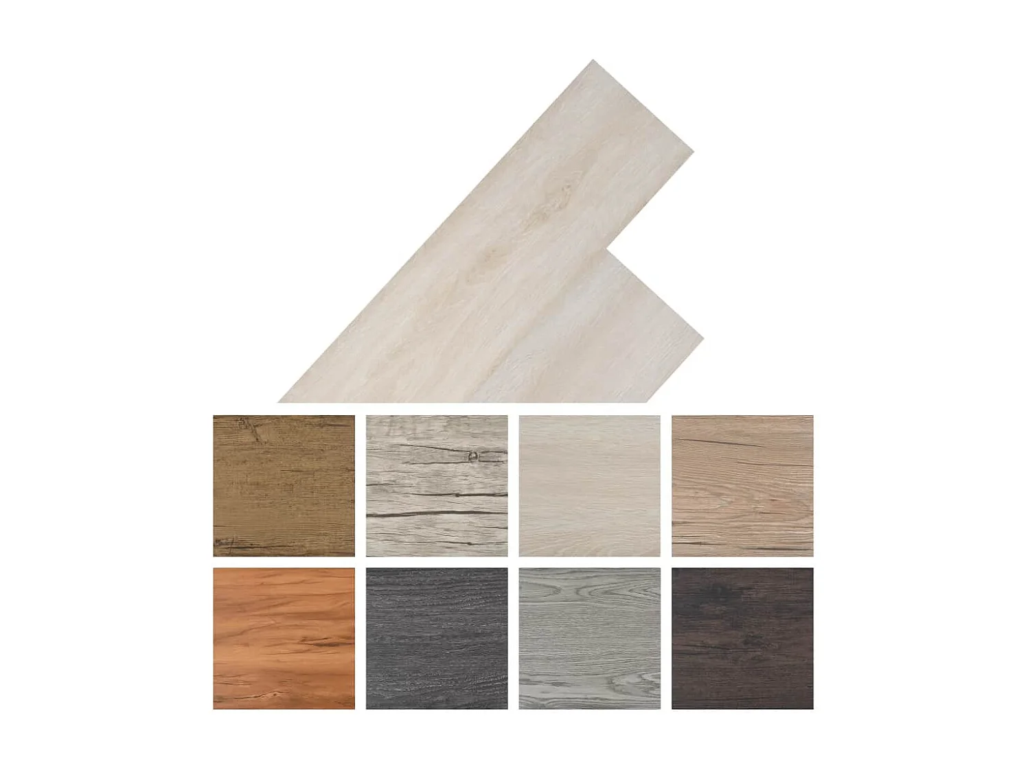 Planche de plancher PVC autoadhésif 5,02 m² 2 mm Blanc chêne