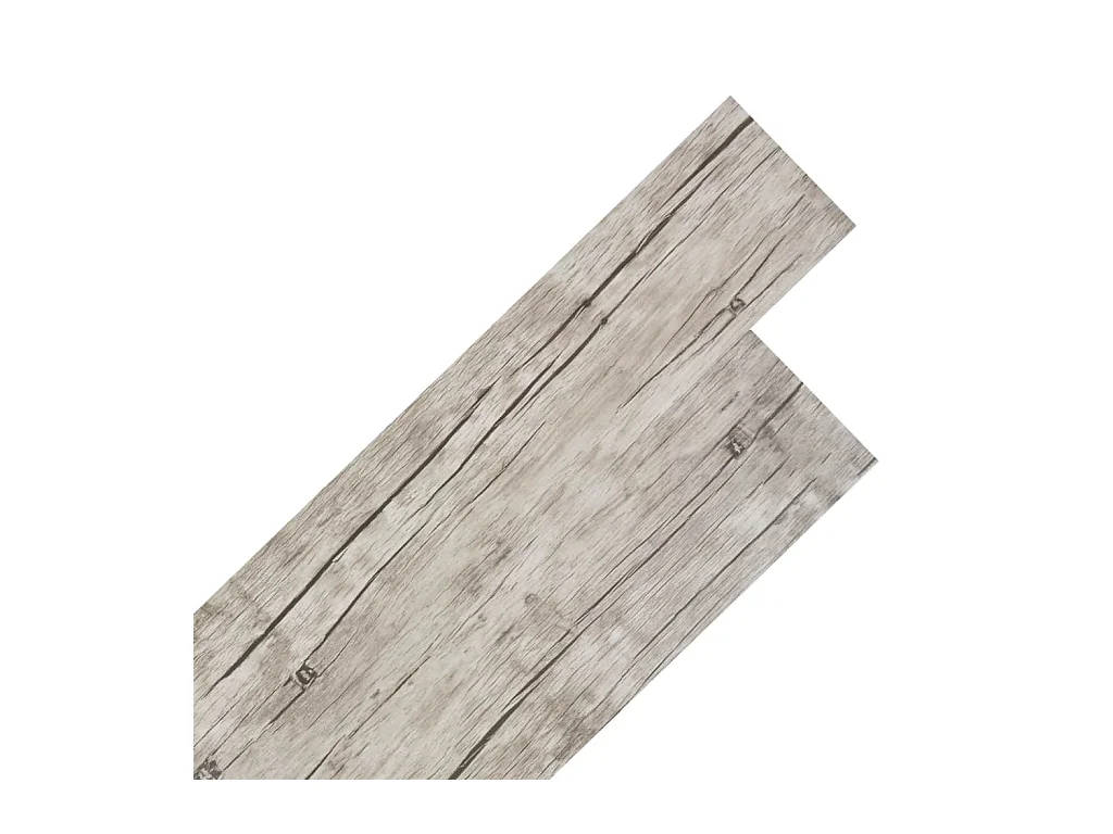 Planche de plancher PVC autoadhésif 5,02 m² 2 mm Chêne délavé