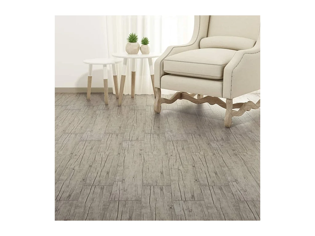 Planche de plancher PVC autoadhésif 5,02 m² 2 mm Chêne délavé