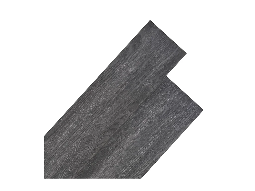Planche de plancher PVC 5,26 m² 2 mm Noir et blanc