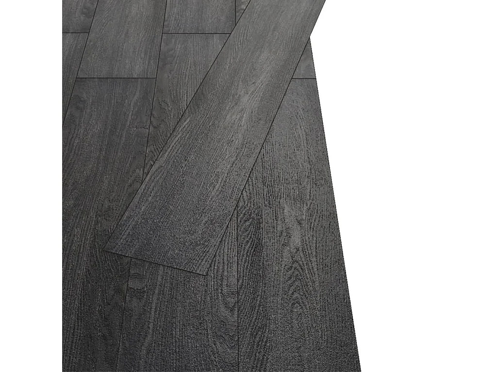 Planche de plancher PVC 5,26 m² 2 mm Noir et blanc