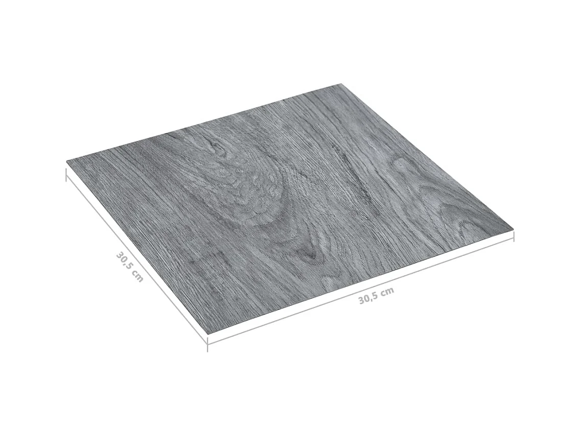 Planches de plancher autoadhésives 20 pcs PVC 1,86m² Gris clair 6