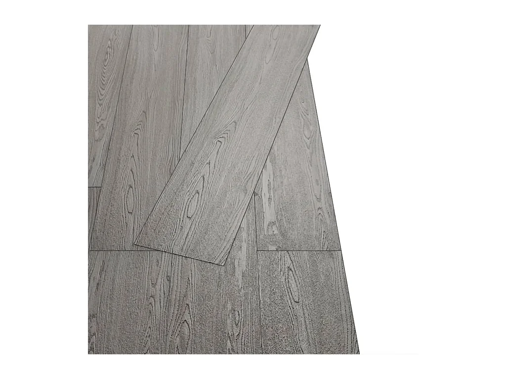 Planche de plancher PVC autoadhésif 5,02 m² 2 mm Gris foncé
