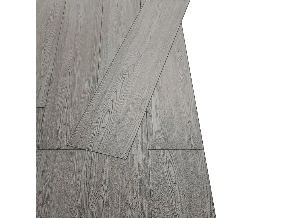 Planche de plancher PVC autoadhésif 5,02 m² 2 mm Gris foncé