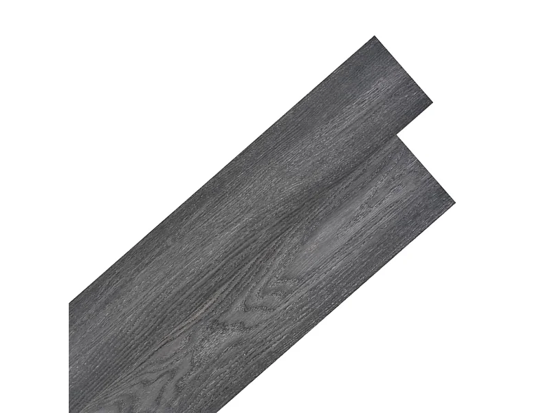 Planche de plancher PVC autoadhésif 5,02 m² 2 mm Noir et blanc