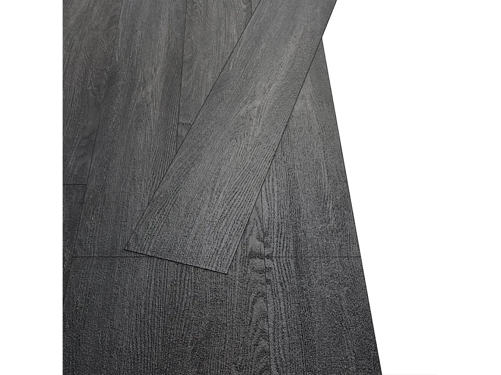 Planche de plancher PVC autoadhésif 5,02 m² 2 mm Noir et blanc