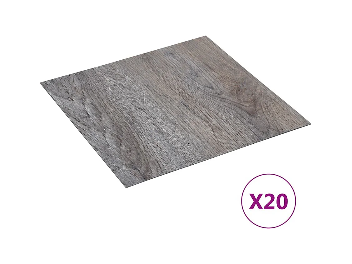 Planches de plancher autoadhésives 20 pcs PVC 1,86 m² Marron 9