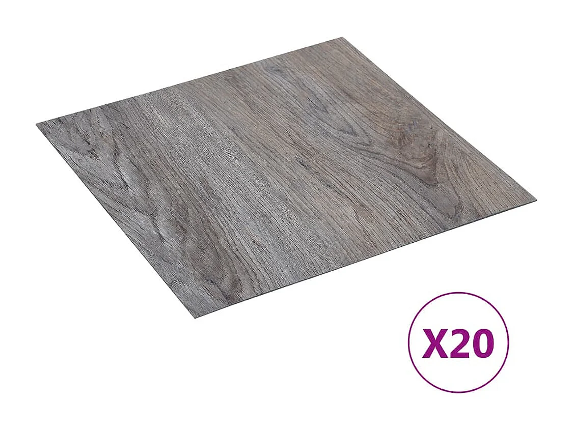 Planches de plancher autoadhésives 20 pcs PVC 1,86 m² Marron 9