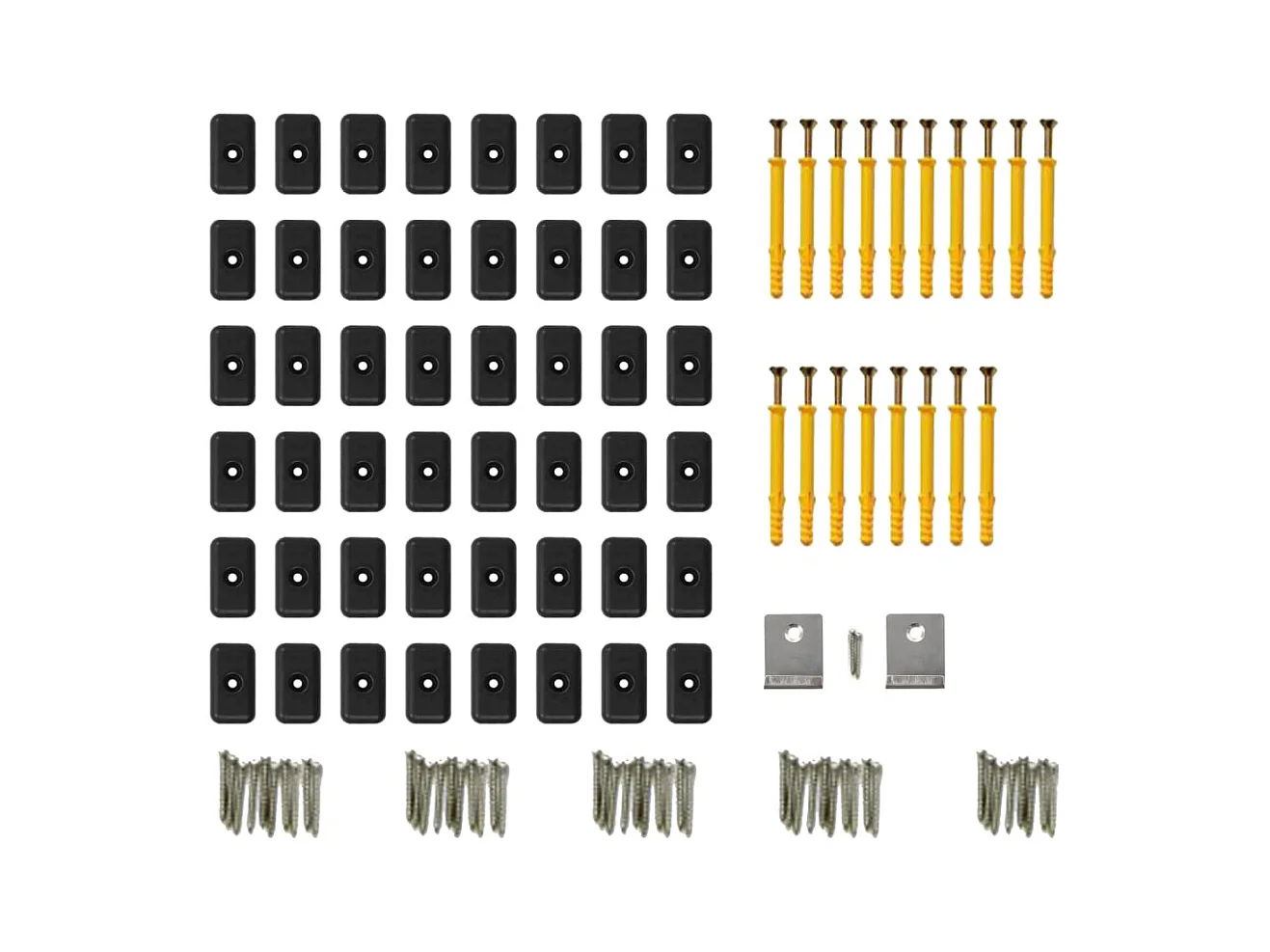 Panneaux de terrasse avec accessoires WPC 26 m² 2,2 m Marron