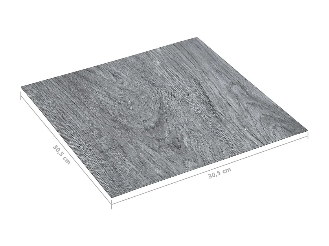 Planches de plancher autoadhésives 5,11 m² PVC Gris clair
