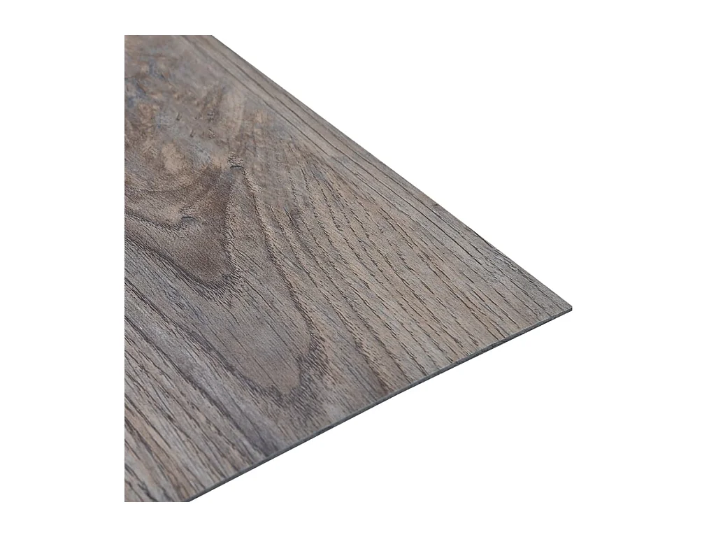 Planches de plancher autoadhésives 5,11 m² PVC Marron clair