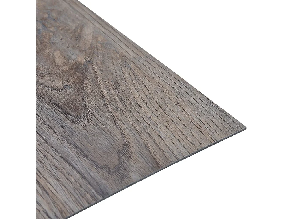 Planches de plancher autoadhésives 5,11 m² PVC Marron clair