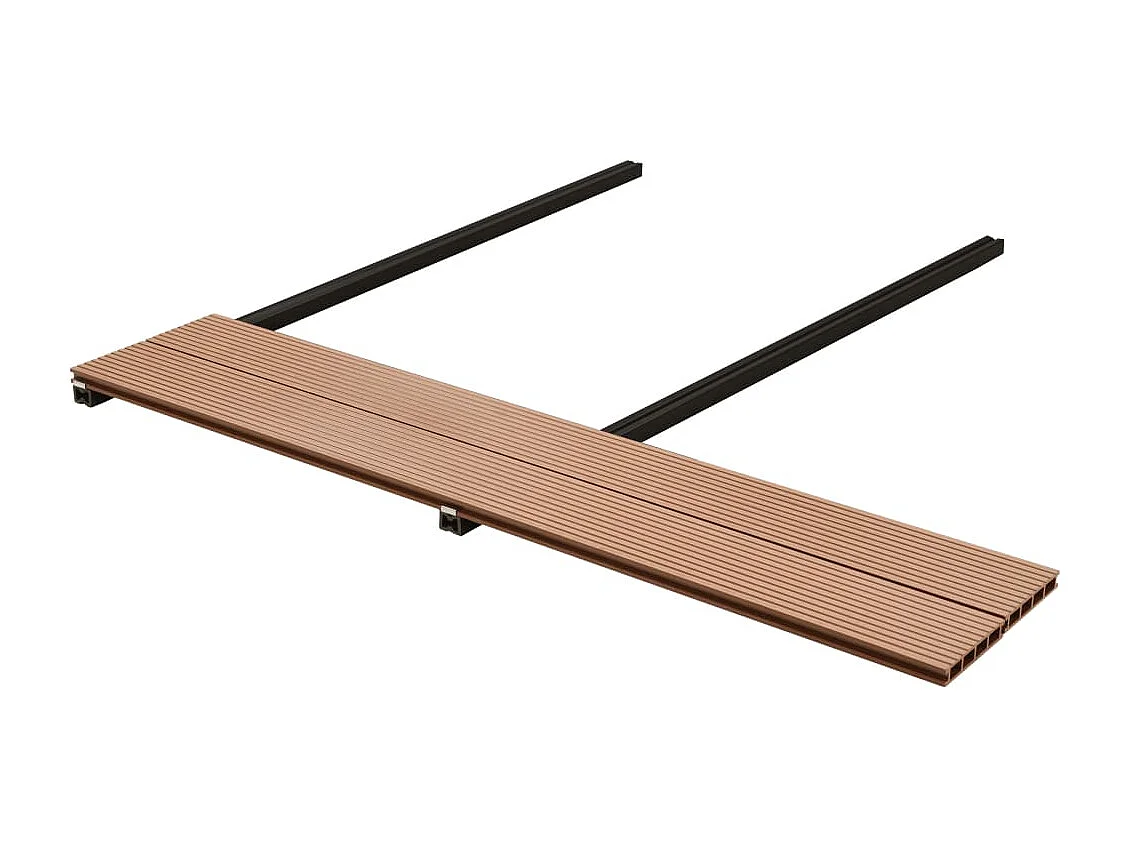 Panneaux de terrasse WPC avec accessoires 40 m² 4 m Marron