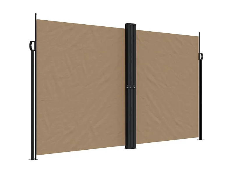 Toldo lateral retráctil gris taupe 200x1200 cm