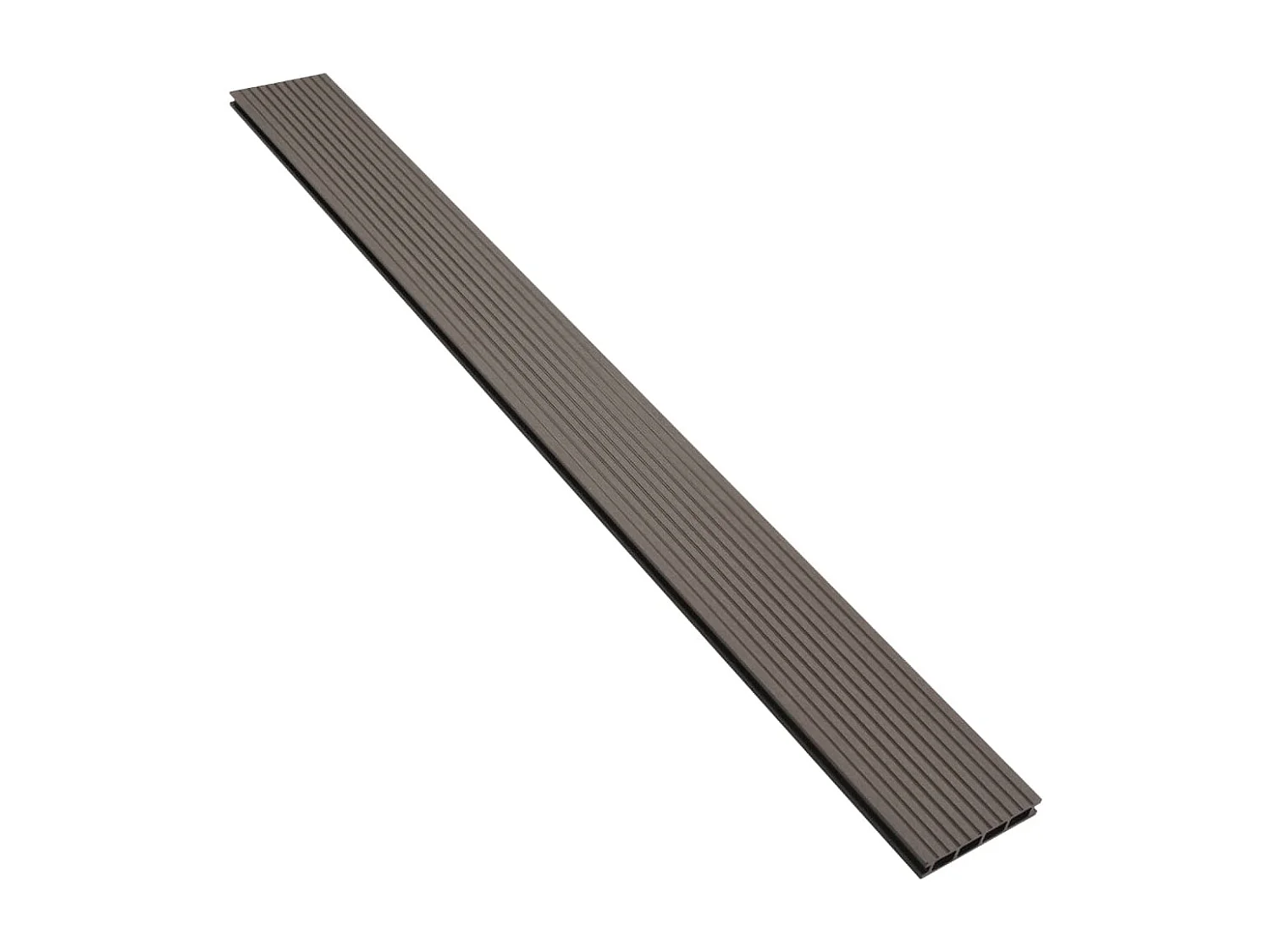 Panneaux de terrasse creux WPC 10 m² 4 m Marron foncé