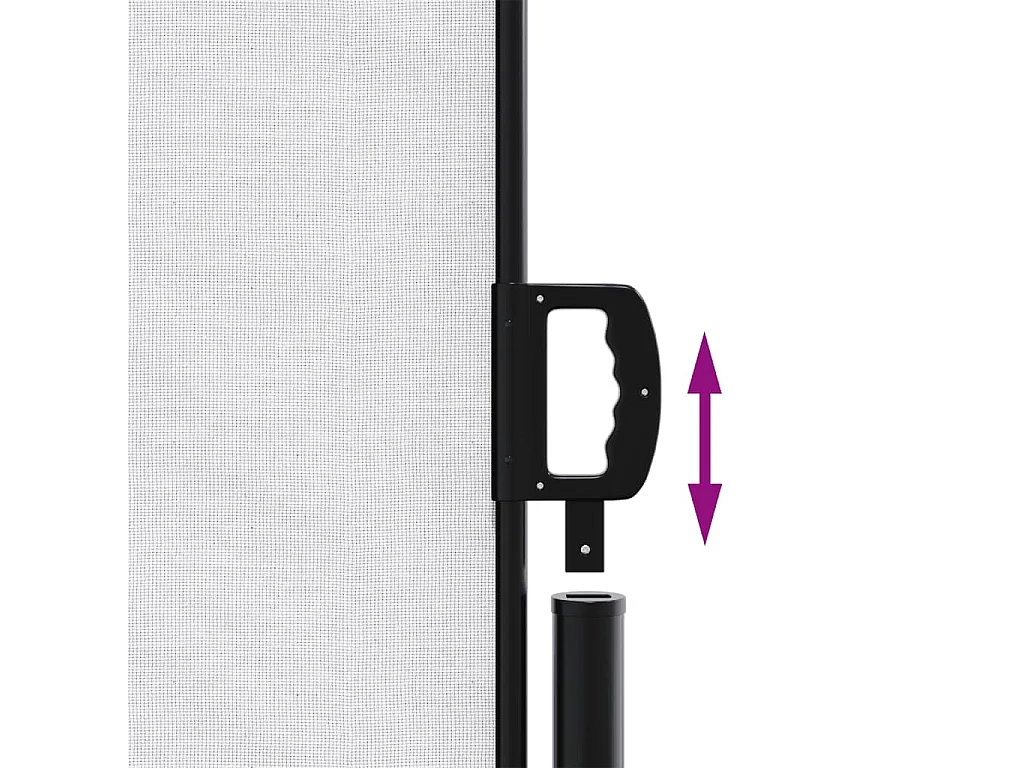 Toldo lateral retráctil blanco 200x500 cm