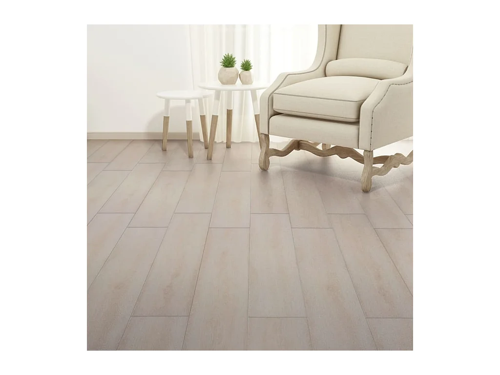 Planche de plancher PVC 5,26 m² 2 mm Couleur de chêne blanc