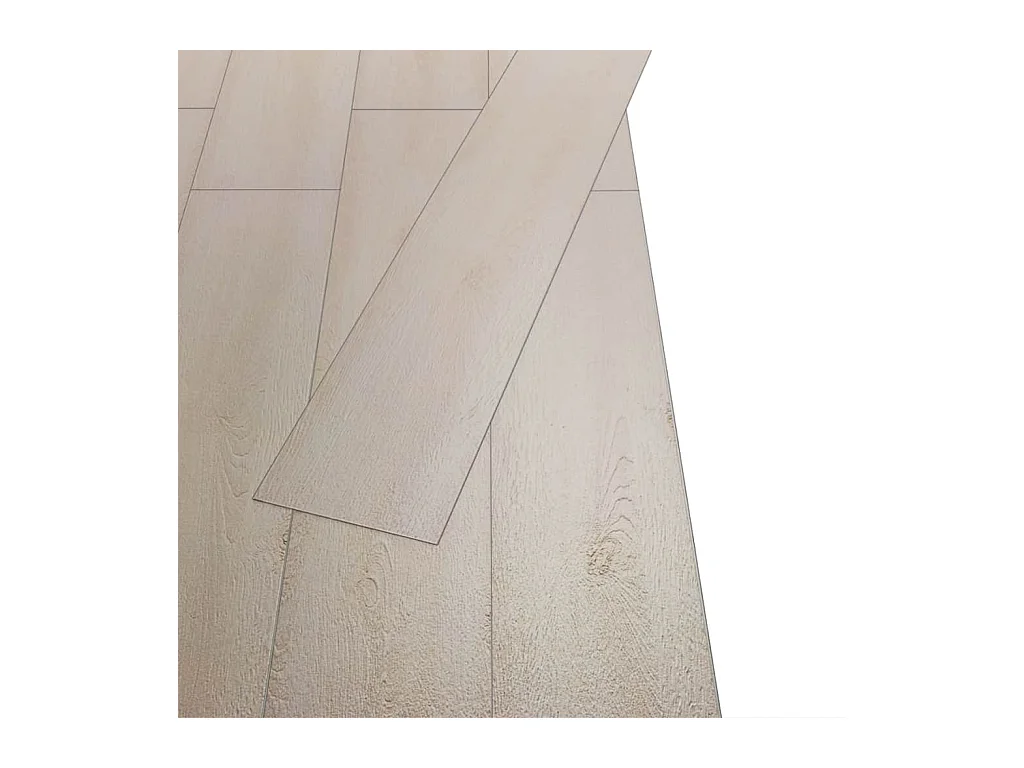 Planche de plancher PVC 5,26 m² 2 mm Couleur de chêne blanc