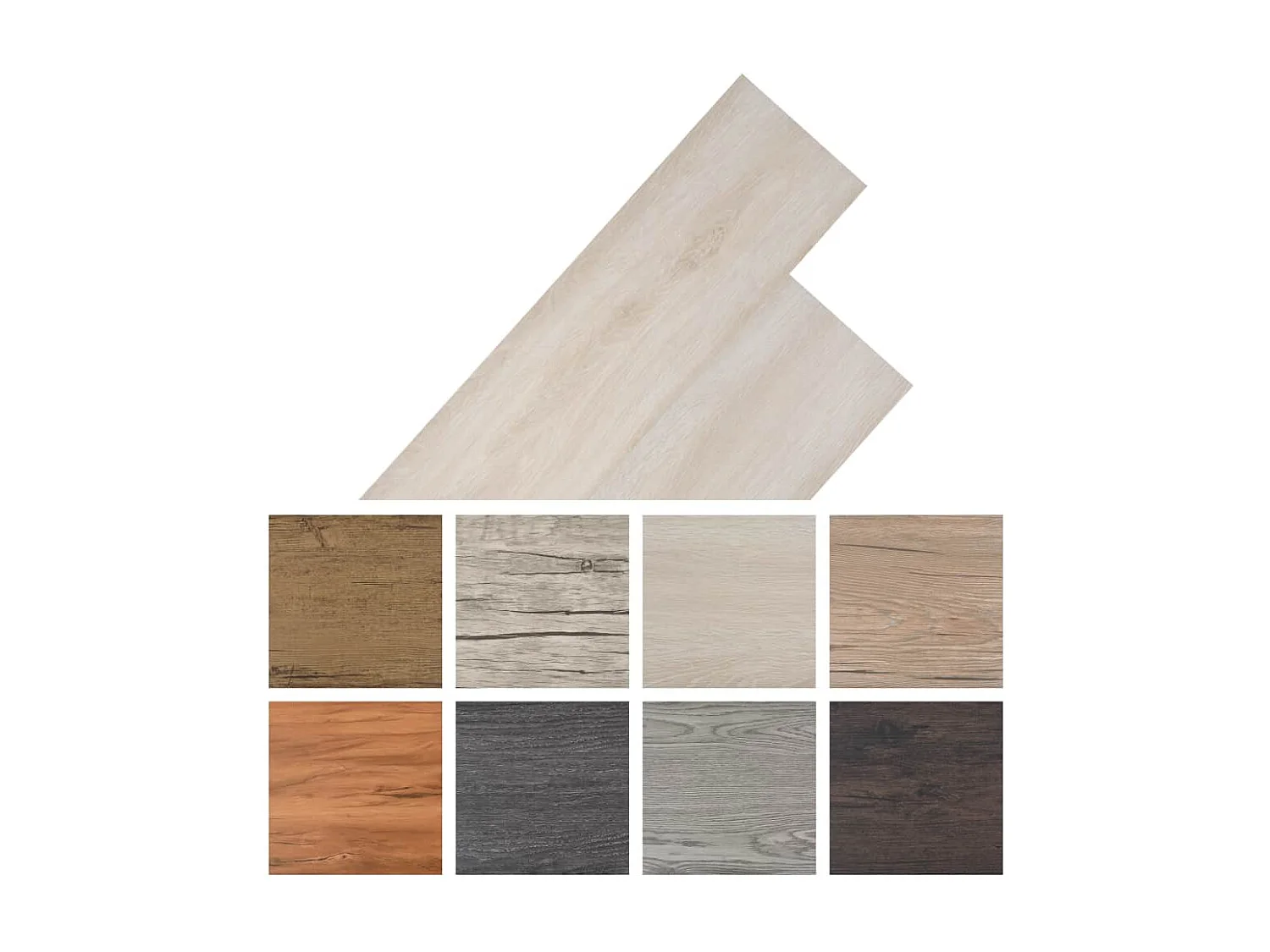 Planche de plancher PVC 5,26 m² 2 mm Couleur de chêne blanc