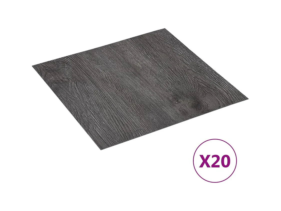 Planches de plancher autoadhésives 20 pcs PVC 1,86 m² Marron 6