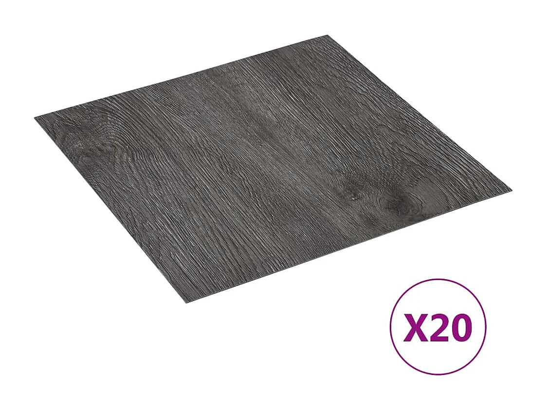 Planches de plancher autoadhésives 20 pcs PVC 1,86 m² Marron 6